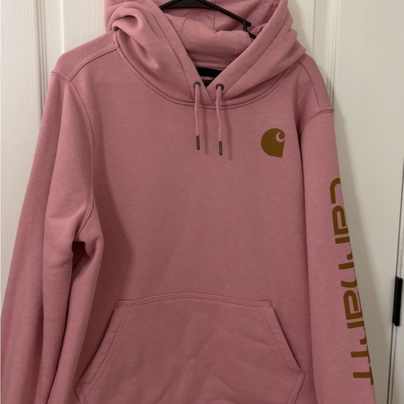 Carhartt Jackets & Blazers - Carhartt Rose Pink Hoodie with Gold Logo